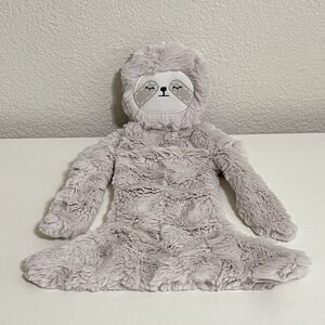 Slumberkins Sloth Snuggler Security Blanket Lovey Lovie Flat Plush Beige